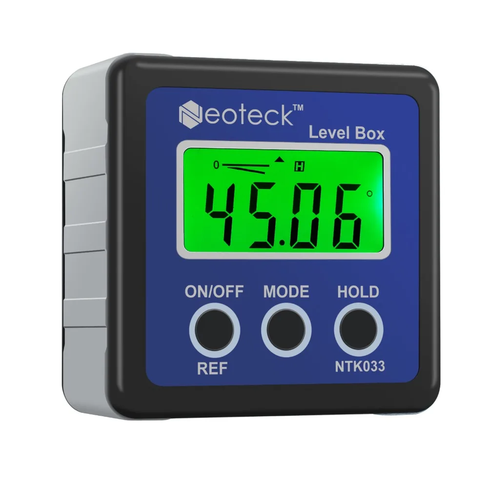 Neoteck Прецизионный Цифровой Инклинометр электрон-гониометры 4*90 градусов Магнитная база цифровой транспортир Угол Finder коническая коробка