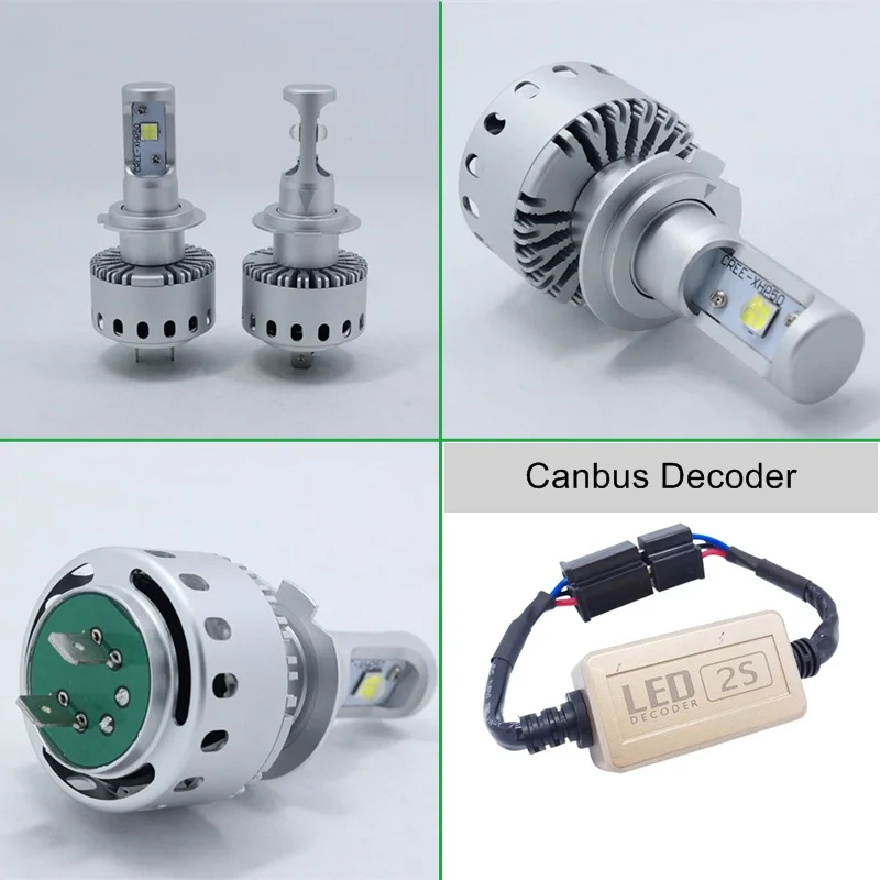 2 шт. H7 Canbus безотказный светодиодный фонарь для фар 80 Вт 16000лм Cree XHP50 чипы 6000 К 12 В авто фары Противотуманные фары