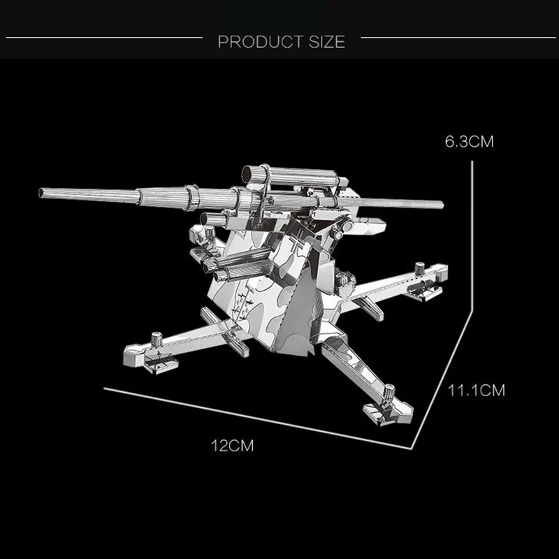Германия 88 мм зенитных бак 3D металлический каркас сборки имитационная модель