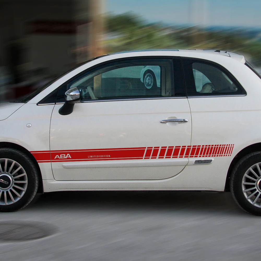 Автомобильный Стайлинг логотип Abarth боковая юбка наклейка декор для тела