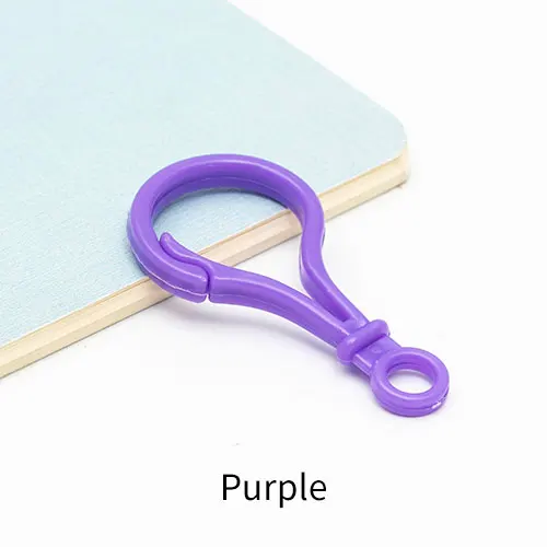 Purple 20pcs multicolor Lobster Clasp 5cm lamp shape buckle Snap hook Bag purse finding Keychain Jewelry DIY Needlework tool - Цвет: Purple
