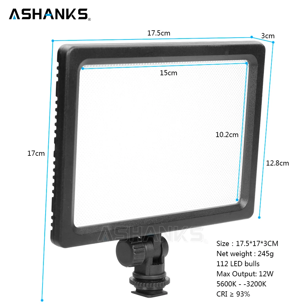 Профессиональная ультратонкая светодиодная лампа ASHANKS 3200 K 5600 для освещения