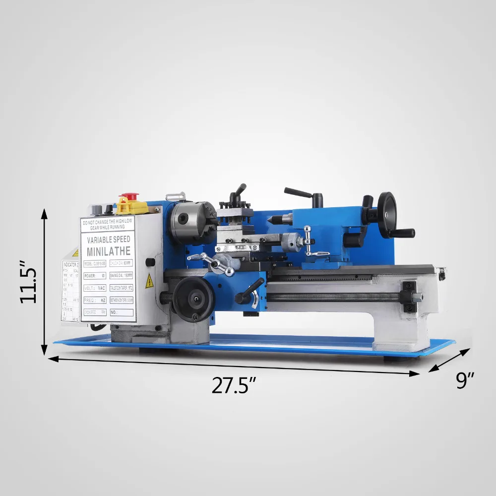 7x12" 400W Precision Mini Metal Lathe Variable Speed 2250RPM