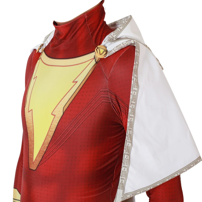 2020 фильм Капитан Shazam Костюмы для косплея Билли Бэтсон спандекс Zentai взрослых и