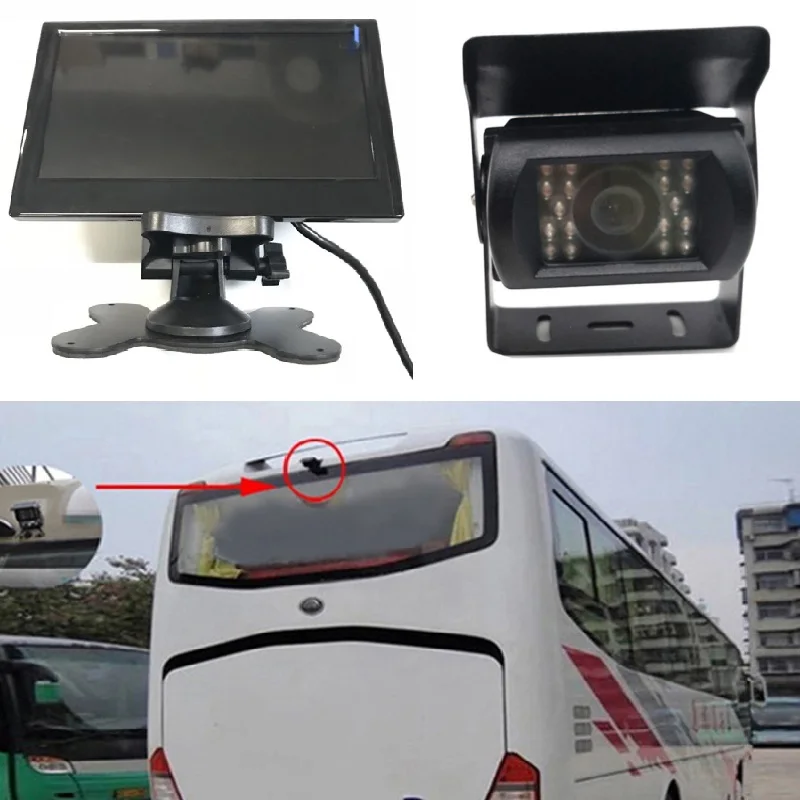 4 3 &quotЖК дисплей камера заднего вида автобуса Камера Внешний грузовик HD