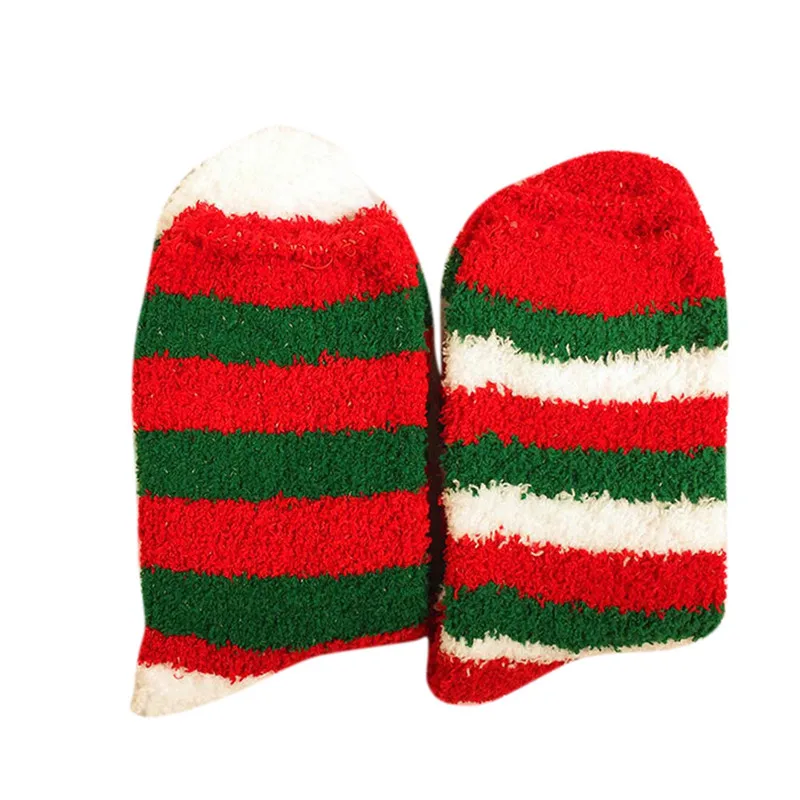 #2533 Для женщин теплые толстые коралловые бархат полосой Тапочки нескользящие