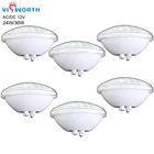 Par56 подводный светильник для бассейна 12 В постоянного тока RGB SMD5730 24 Вт 36 Вт подводный светильник IP68 водонепроницаемый уличный Точечный светильник для пруда, фонтана, бассейна