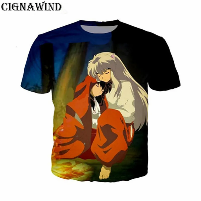 Классическая футболка с 3D принтом аниме Inuyasha Мужская/женская в стиле хип хоп