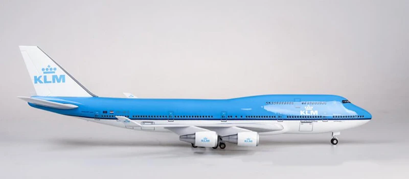 1/157 масштаб 47 см самолет Boeing B747 KLM королевские голландские авиалинии Модель W светильник& колеса литой под давлением пластиковый полимерный самолет для сбора