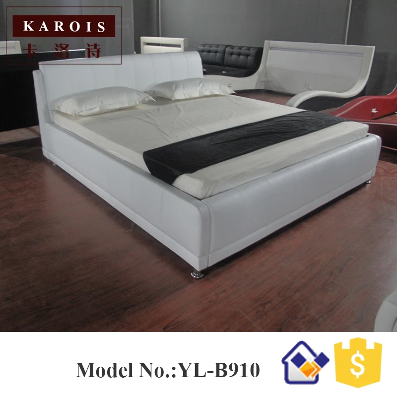 2017 последние кровати для спальни дизайн мебели современная кожаная кровать