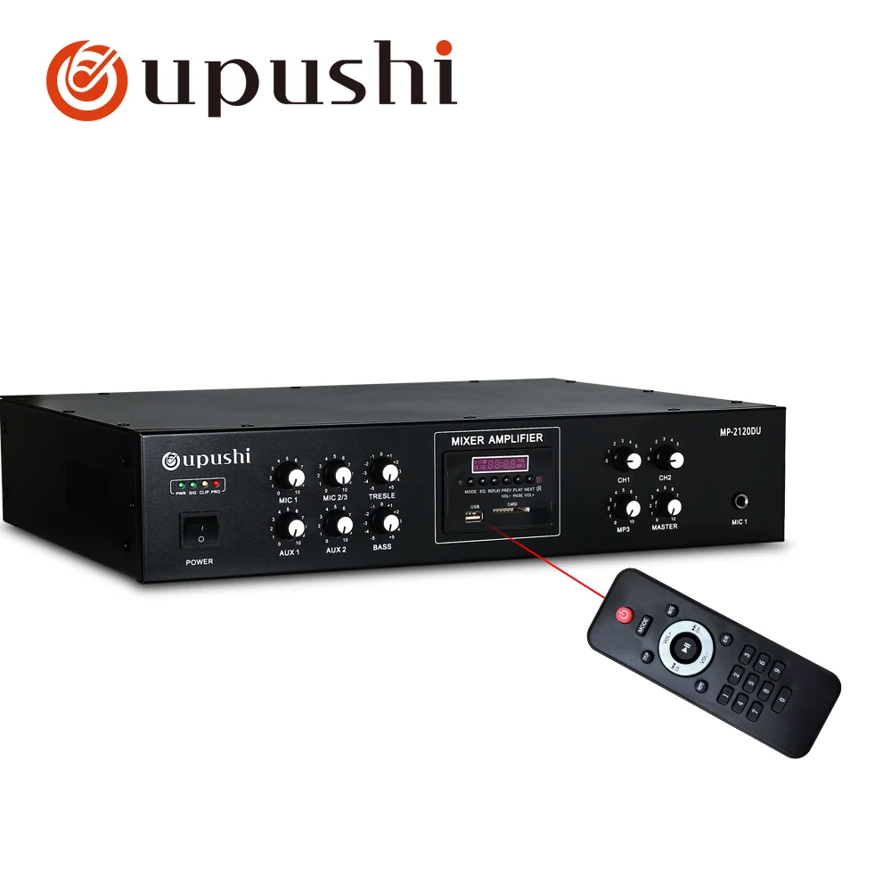 Oupushi MP-2120DU широкоформатный Bluetooth усилитель USD/SD воспроизведение карт с пультом дистанционного управления