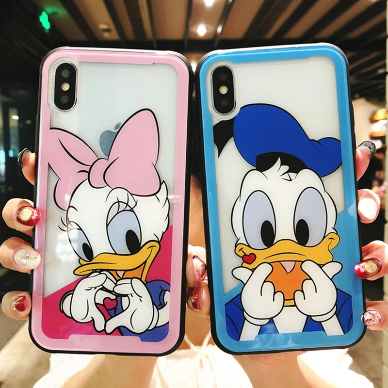 Чехол для телефона с рисунком Минни Маус iphone X XS MAX XR задняя крышка из закаленного