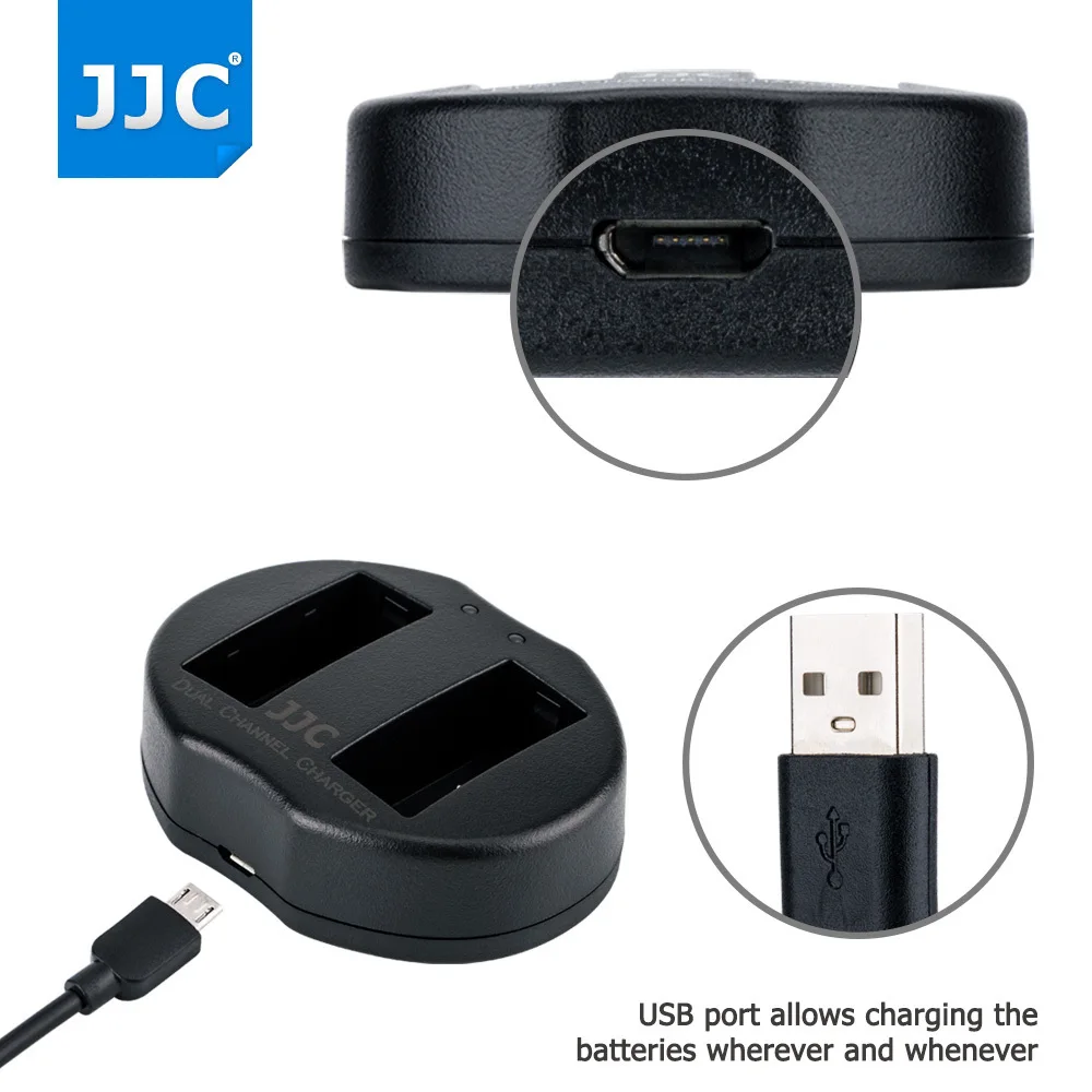 Зарядное устройство JJC с двумя USB-портами для Fujifilm X100V X100F XPro3 XPro2 XPro1 XT3 XT2 XT1 XT30 XT20 XT10 |