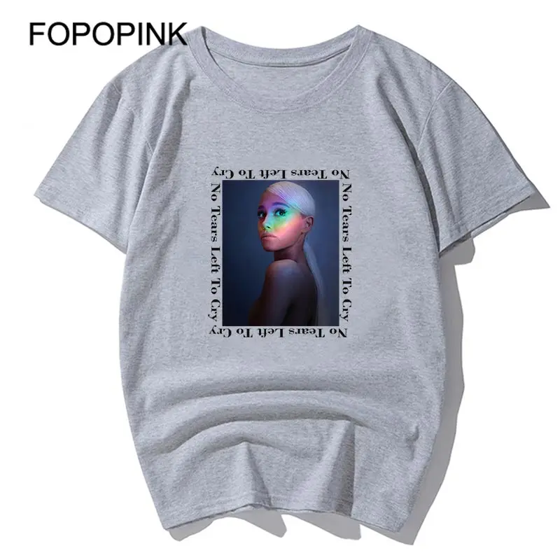 Футболка с принтом No Tears Left To Cry Мужская Уличная Повседневная летняя футболка Ariana