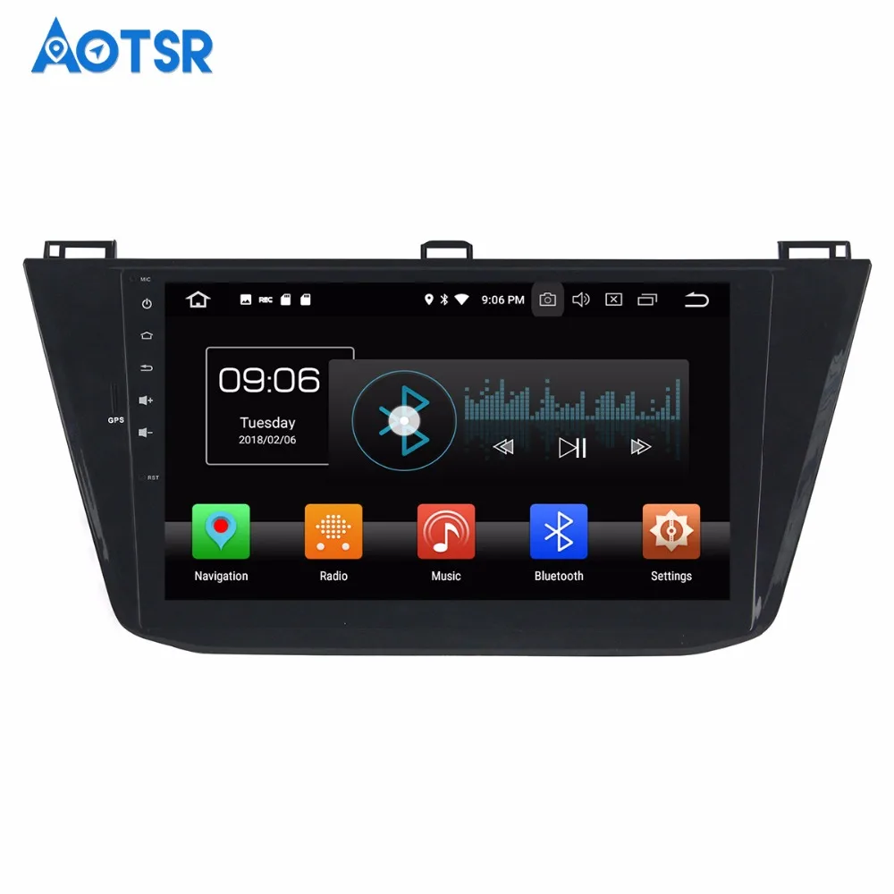 Автомобильный DVD-плеер 10 1 дюйма Android 8 0 4 + 32 ГБ GPS-навигация для Volkswagen Tiguan 2015-2018