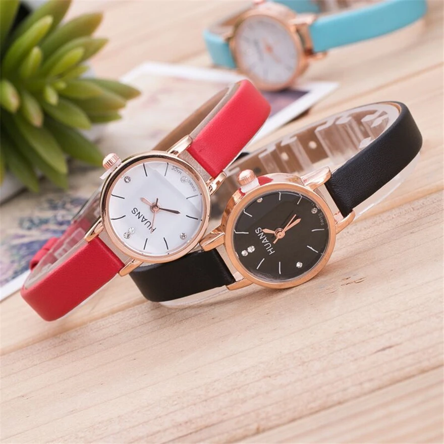 Женские часы люксовый бренд 2018 Женева женские тонкие с браслетом из