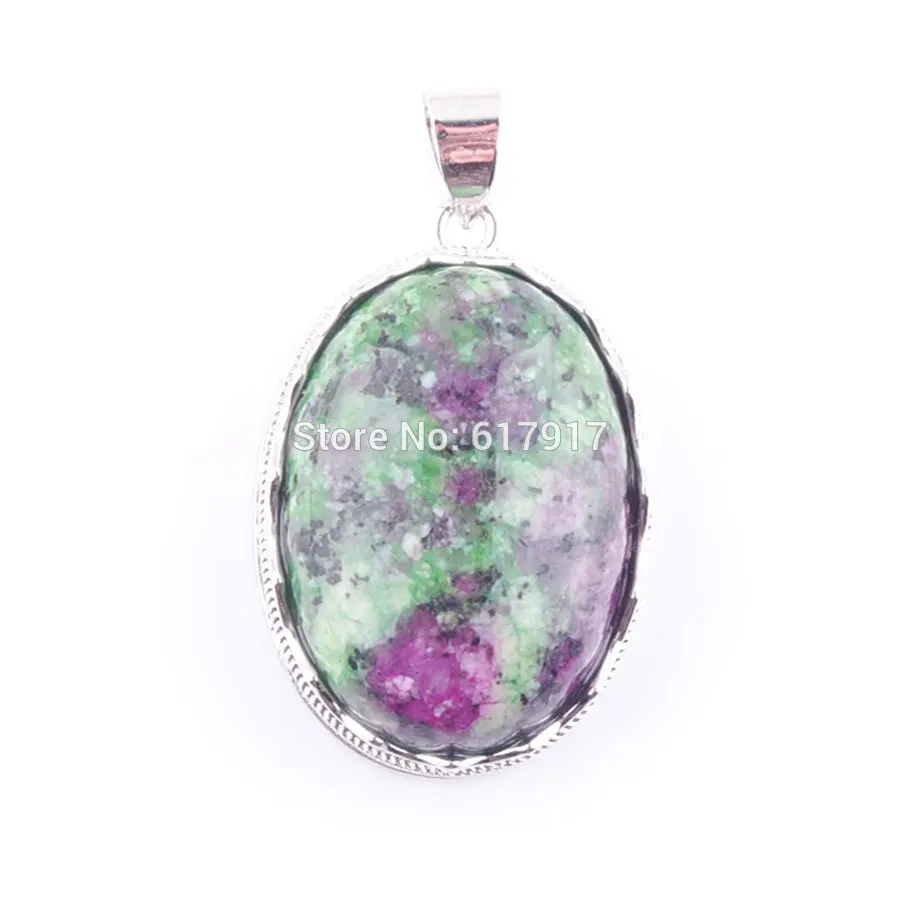 Jasper Pendant RONGZUAN прекрасный натуральный розовый Quartzs бирюза Агаты Jaspers камень яйцо форма бисера кулон цепочки и ожерелья цепи для женщин ювелирные изделия TBN376 - Окраска металла: Jasper Pendant