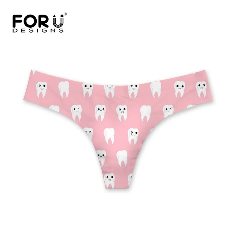 Модные сексуальные женские стринги FORUDESIGNS трусики забавное нижнее белье с зубным