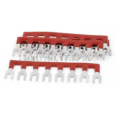 4 шт. Вилка типа 8 Клеммная полоса блок перемычки 400 в 10А красный|terminal strip|terminal strip