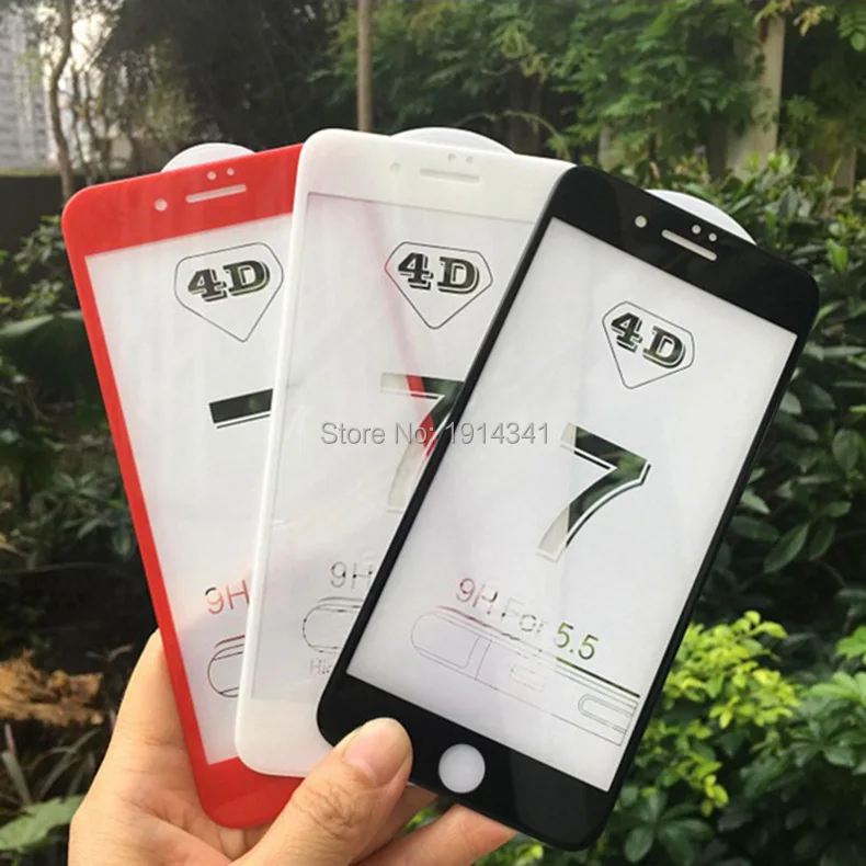 SZAICHGSI 9H 0 26 мм 4D полное покрытие закаленное стекло для iPhone 7 plus изогнутая оправа