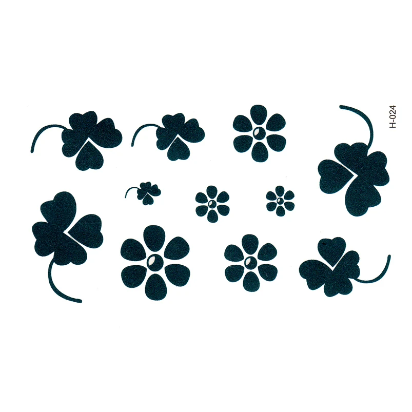 Водостойкие Временные татуировки Clover листья цветы временные искусства тела флэш - Фото №1