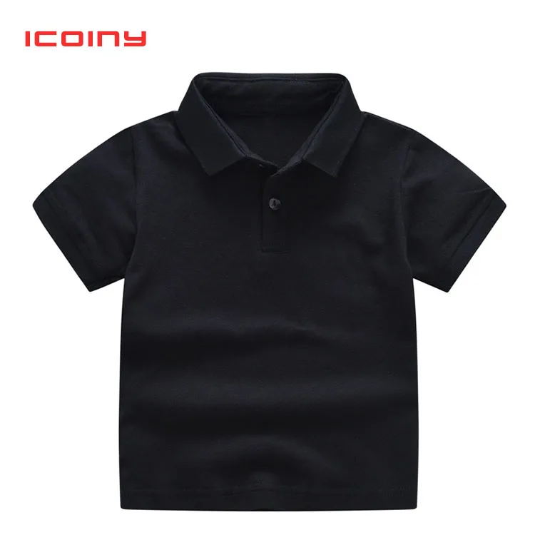 Рубашка поло BibiCola летняя дышащая хлопковая рубашка для мальчиков кофта черного и