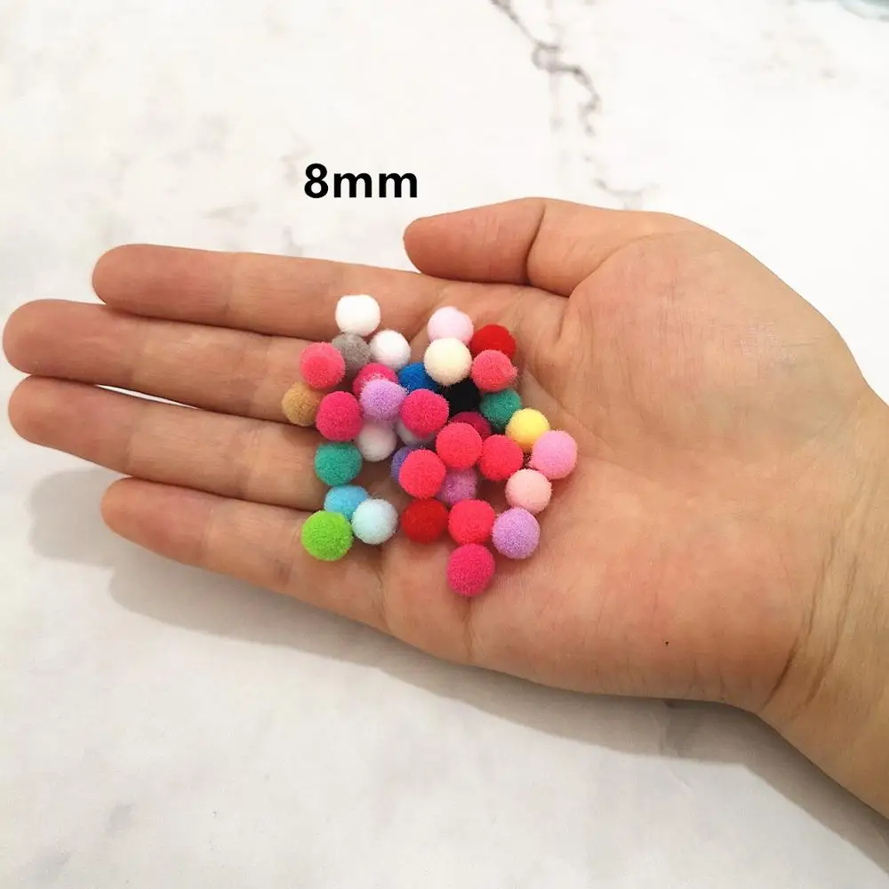 8/10/15/20/25/30mm Soft Round Fluffy Craft PomPoms Ball DIY Slime Bead Supplies Accessories For Foam Putty Christmas Gifts | Игрушки и