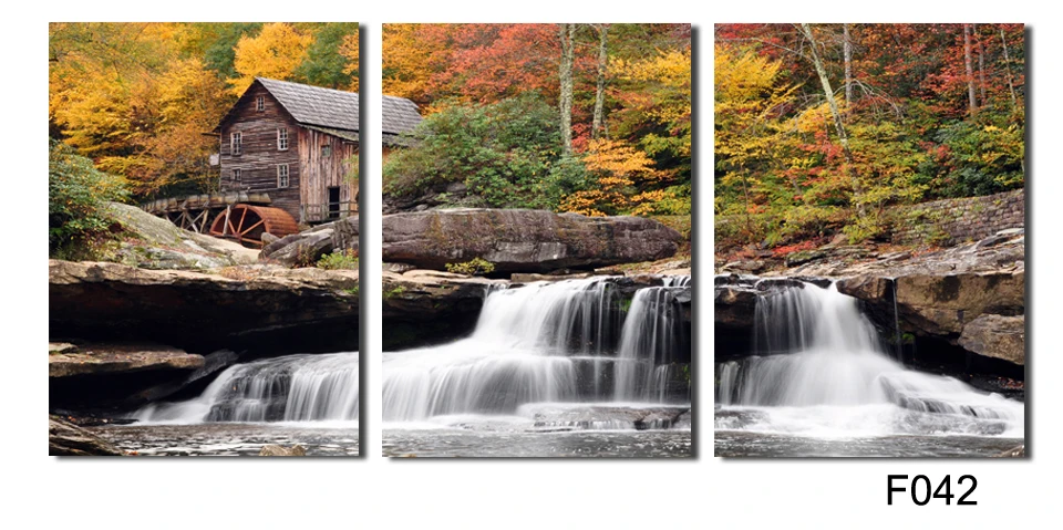 Новинка 2015 холст Настенная картина 3 предмета пейзаж старый дом современный