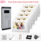 Видеодомофон для частного дома 2-6 домофон для квартиры, домофоны, 7-дюймовый цветной видеозвонок с монитором для двери, звонка