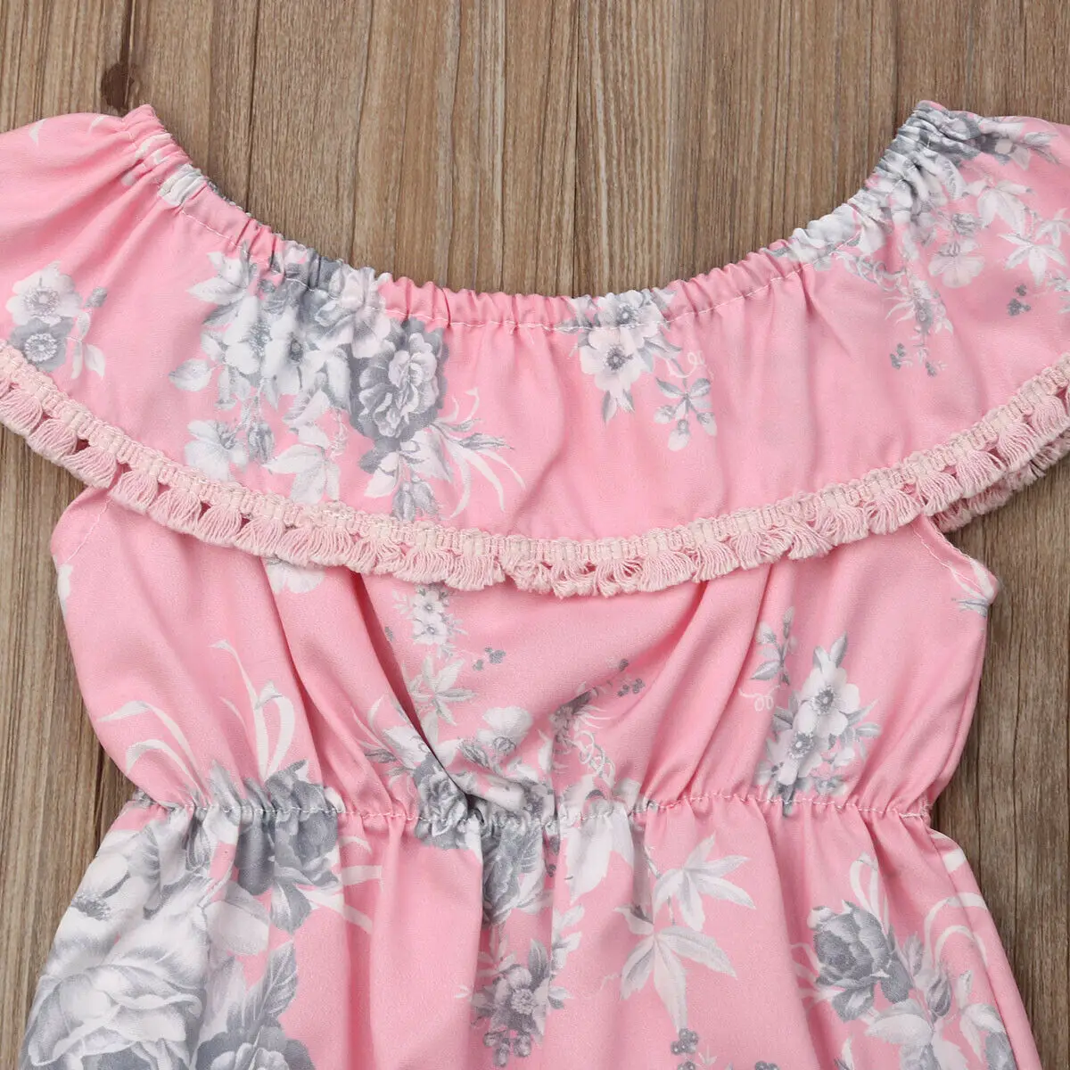 0-24M Cute Newborn Baby Girl Off shoulder Floral Bodysuit Jumpsuit One Pieces Outfits Summer Clothes |