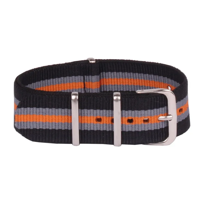 

Mans Women 20 mm Strong Multi-color Black Military Army nato fabric Nylon Watches watchband Woven Straps Bands Buckle belt 20mm