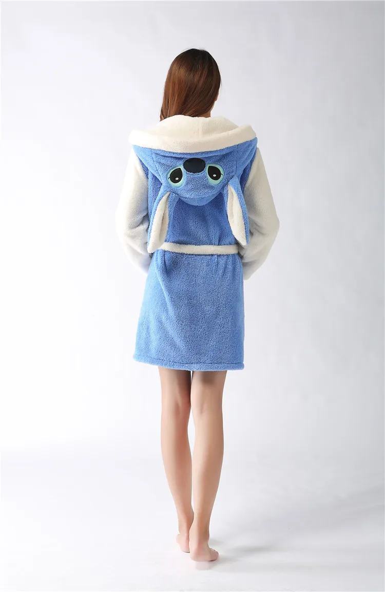 2017 фланелевый зимний плотный женский халат для косплея пижама с мультяшным