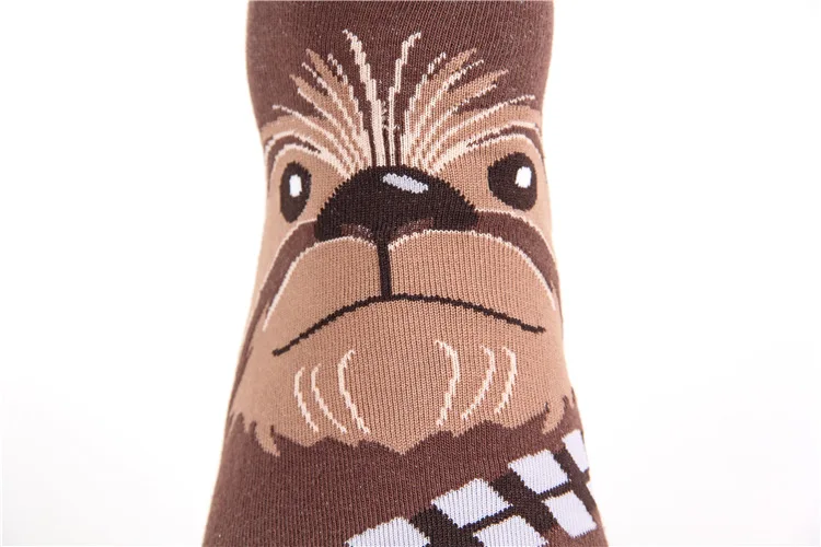 Wookiees Chewbacca, носки в стиле Звездных войн, черный рыцарь, забавные, новинка, мужские весенние, летние носки, удобные, впитывающие пот хлопковые носки до щиколотки