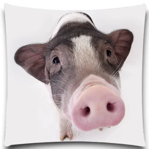Чехол для подушки Pigs из хлопка и полиэстера с 2D принтом 5 размеров 9 стилей | Дом