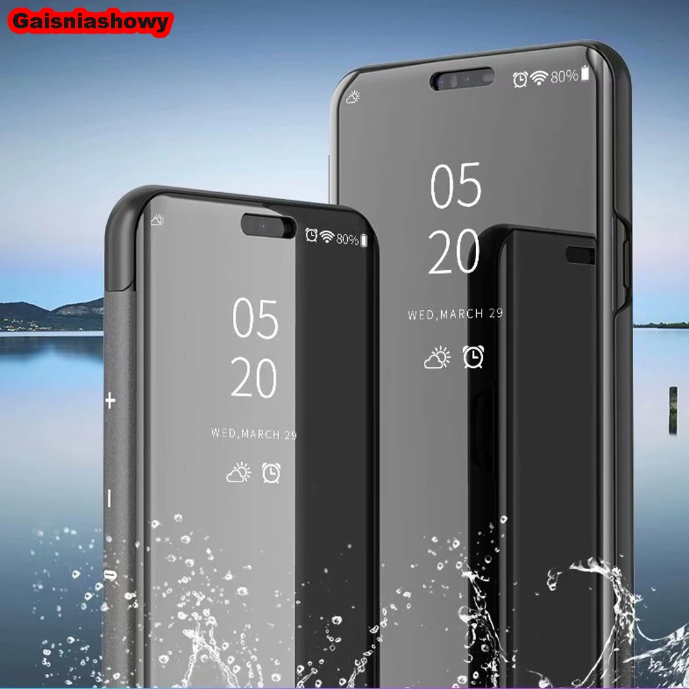 Чехол для LG V30 V30S Plus зеркальный смарт-чехол телефона V35 V40 ThinQ противоударный