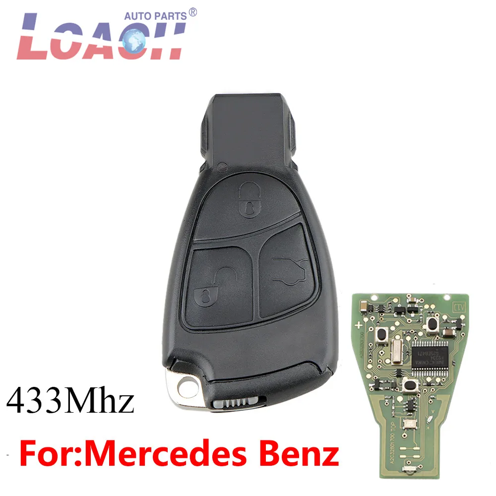 3 кнопки 433 МГц умная лампа для Mercedes Benz B C E ML S CLK CL оригинальный автомобильный ключ