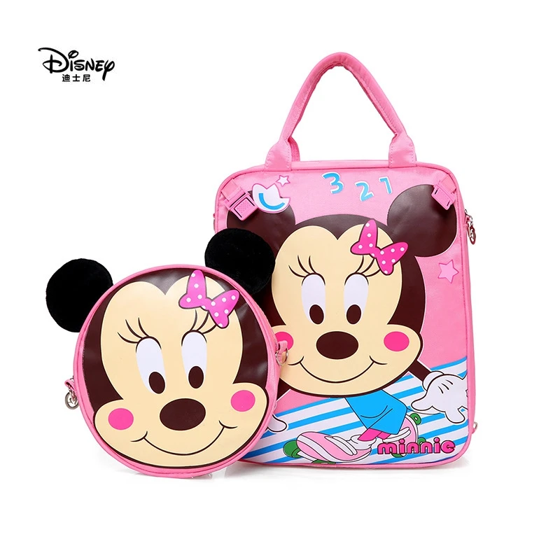 Мультипликационный рюкзак Disney милая двойная сумка с Микки многофункциональная