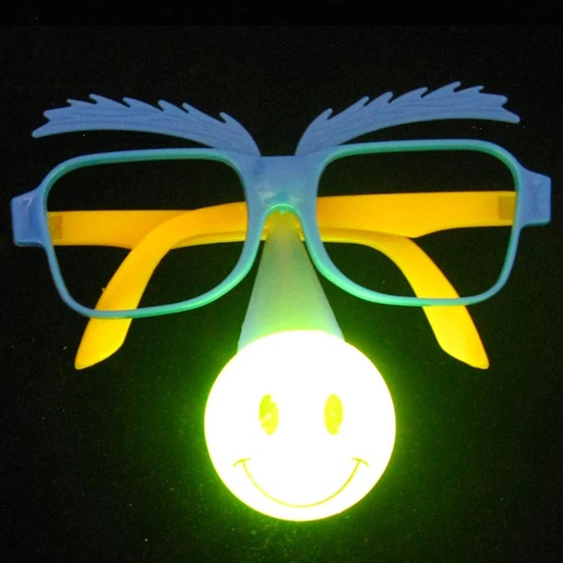 Забавные флэш-очки детские игрушки играющие светящиеся на носу светильник