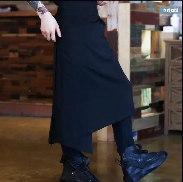 2017 Для мужчин и горе с отправление t семь юбка Штаны стилист Комбинезоны Штаны|skirt