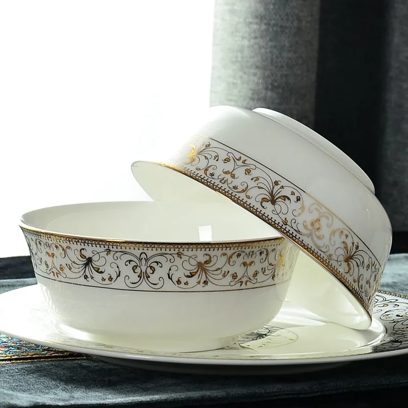 6 дюймов круглая чаша для риса китайская фарфоровая суповая миска Салатница