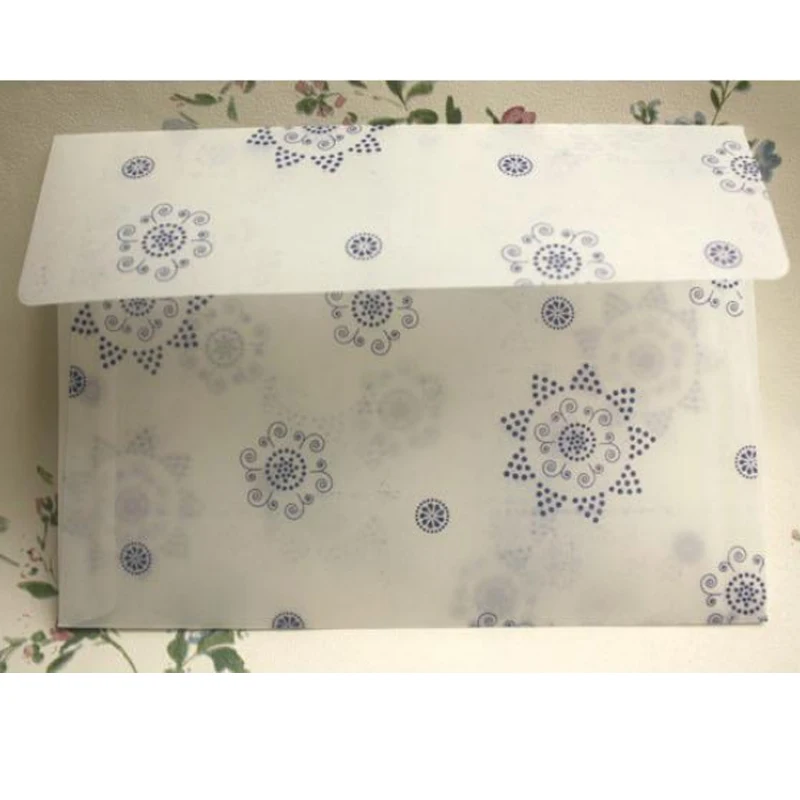 

10 pcs/lot romantic Snowflower envelope postcards greeting card cover parchment paper envelopes stationery school supplies