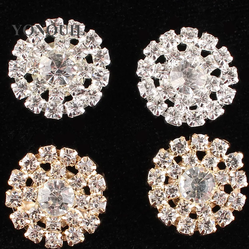 

New 20Pcs/Lot 20MM Rhinestones Buttons Full Diy Flat Back Craft Making Hair Accessories Wedding Invitation Card Decoration