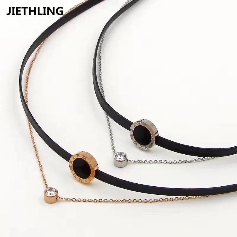 Новое поступление две линии Черный Воск веревки один кристалл Цепи Кручёные