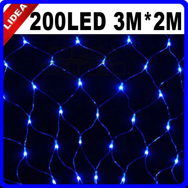3M*2M 200 LED Garden Wedding Party Holiday Christmas Decoration Outdoor String Fairy Net Mesh Garland Light CN C-36 | Лампы и