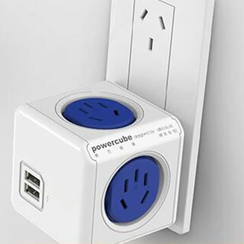 Куб гнездо usb порты адаптер питания Коммутируемая розетка расширяемый многофункциональный мульти USB разветвитель