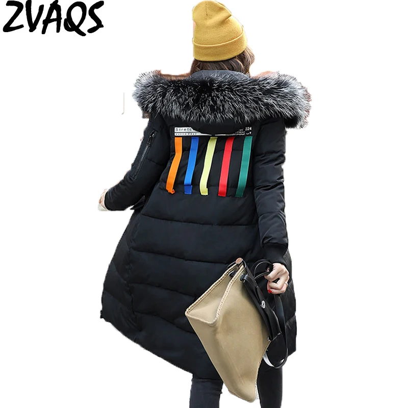 Новинка 2020 зимняя куртка ZVAQS женские длинные парки с хлопковой подкладкой
