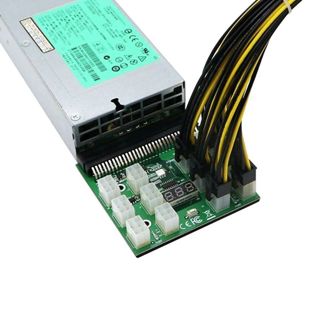 For PSU GPU Computer Supplies Mining Ethereum LED Display Replacement 12pcs Cable 1200W 750W |