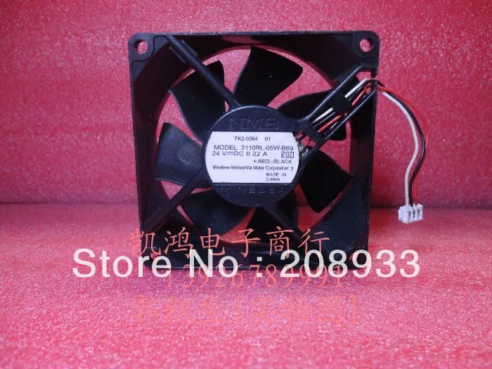 Minebea МНБ 3110RL 05W B69 24 В 0.22A 8 СМ 8025 трехпроводной промышленного инвертора вентилятора