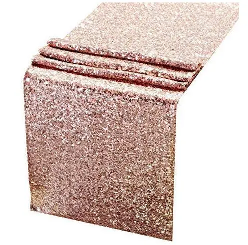 Rose Gold 30X275 см скатерть с блестками и блестками из розового золота, вечерние принадлежности из розового золота, тканевые украшения для свадьбы - Цвет: Rose Gold