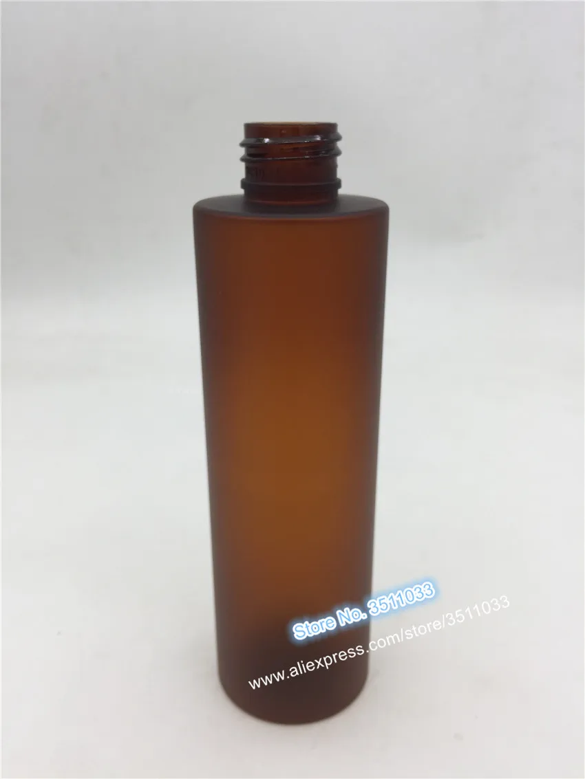 48 шт 200 мл матовые янтарные ПЭТ пластиковые бамбуковые бутылки для лосьона тела